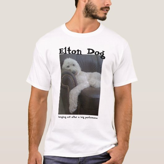 Elton犬:  ぶら下がった tシャツ (正面)