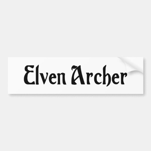 Elven Archerのバンパーステッカー バンパーステッカー (正面)