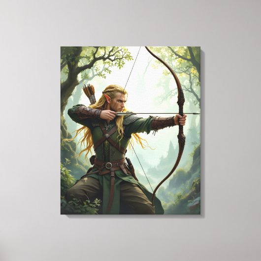 Elven Archer of the Woodland Realm キャンバスプリント (正面)