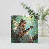  Elven Fairy Playing Ukulele in Enchanted Forest カード (スタンド正面)