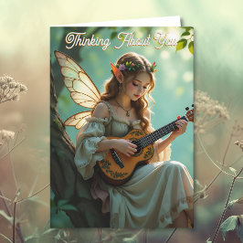 Elven Fairy with Ukulele | Thinking About You カード