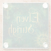 Elven Stirigh – Sigils in Green ガラスコースター (裏面)