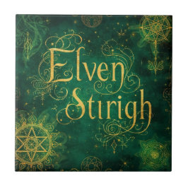 Elven Stirigh – Sigils in Green タイル