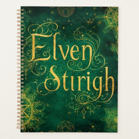 Elven Stirigh – Sigils in Green プランナー手帳 (正面)