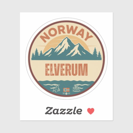 Elverum, Norge Norway シール (シート)