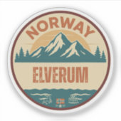 Elverum, Norge Norway シール (正面)