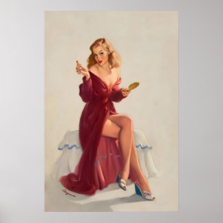 Elvgren Sexy PinUp Girl This Doesn't Keep the Cha ポスター