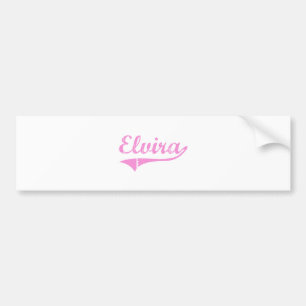 Elviraのクラシックなスタイルの名前 バンパーステッカー