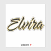 Elvira black gold Lettering Aufkleber Sticker シール (シート)