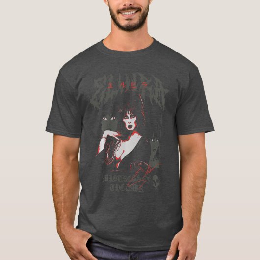 Elvira Mistress of the Dark Collage Poster HorrorV Tシャツ (正面)