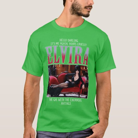Elvira Mistress of the Dark Enormous Ratings Horro Tシャツ (正面)