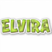 Elvira Name Kiwi Design Aufkleber Sticker シール (正面)