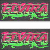 Elvira Vorname Name Graffiti Aufkleber Sticker シール (正面)