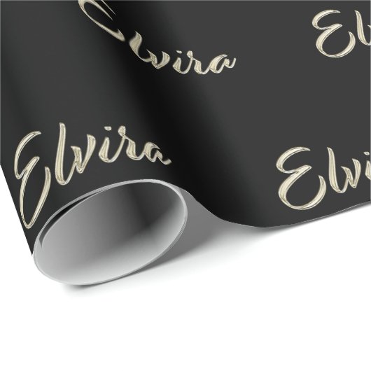 Elvira white gold Handwriting Geschenkpapier ラッピングペーパー (ロールコーナー)