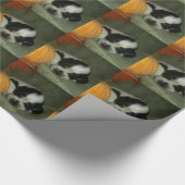 ELVISの青いローンの&tanアメリカン・コッカー・スパニエルの子犬 ラッピングペーパー (角)