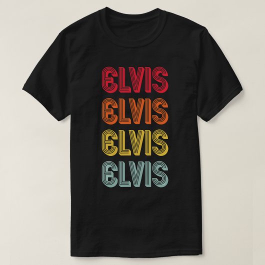 ELVIS名パーソナライズされたおもしろいレトロヴィンテージの誕生日 Tシャツ (デザイン正面)