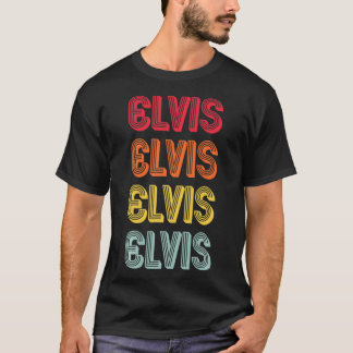 ELVIS名パーソナライズされたおもしろいレトロヴィンテージの誕生日 Tシャツ
