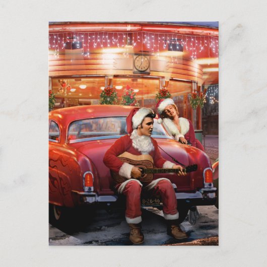 Elvis and Marilyn Christmas シーズンポストカード (正面)