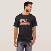 Elvis Name パーソナライズされた おもしろいレトロヴィンテージ Tシャツ (正面フル)