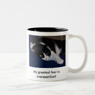 Elvis_on_Zazzle_Overexertionの私の最も素晴らしい恐れ… ツートーンマグカップ