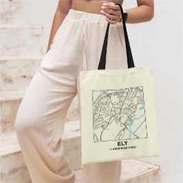 Ely, Cambridgeshire City Map Tote Bag トートバッグ