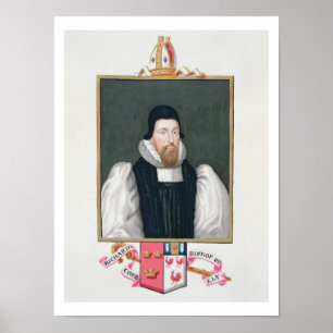 Ely frのリチャードコックスの(1500-81年の)司教のポートレート ポスター