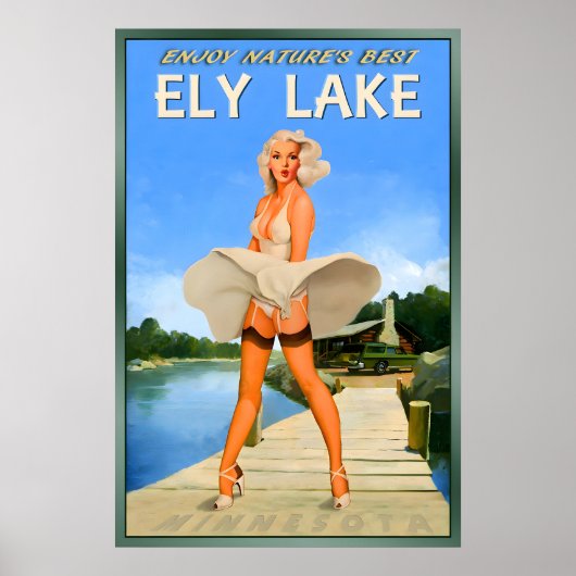 Ely Lake Minnesota New Marilyn Monroe Travel ポスター (正面)
