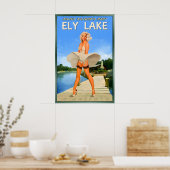 Ely Lake Minnesota New Marilyn Monroe Travel ポスター (キッチン)