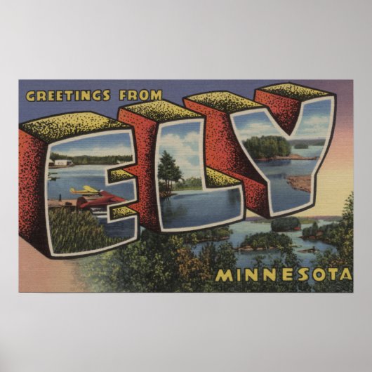 Ely, MinnesotaLarge Letter ScenesEly, MN ポスター (正面)