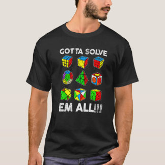 Emを全てスピードキュービングの競合パズル Tシャツ