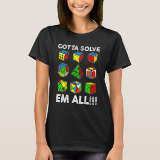 Emを全てスピードキュービングの競合パズル Tシャツ