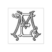 EMイニシャルMEモノグラムラバーインクスタンプ結婚ズ ラバースタンプ (インプリント)