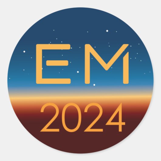 EM2024ラウンドステッカー ラウンドシール (正面)
