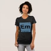 Em - 経験主義 化学 周期表 シンボル tシャツ (正面フル)
