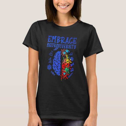 Em Brace Neuro Diversity Autism Awareness ASD Men Tシャツ (正面)