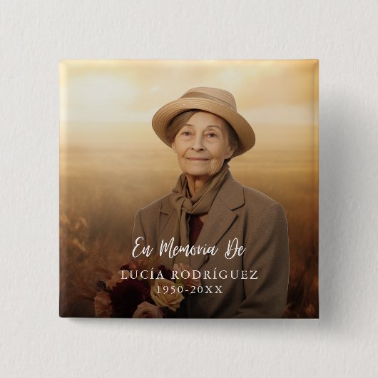 Em Memoria de スペインの葬式トリビュートボタン 缶バッジ (正面)