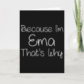Ema Funny Personalized Birthday Women Name Gift Id カード (正面)