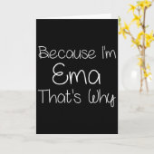 Ema Funny Personalized Birthday Women Name Gift Id カード (黄色い花)