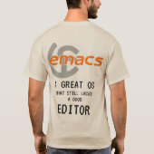 Emacs対VI Tシャツ (裏面)