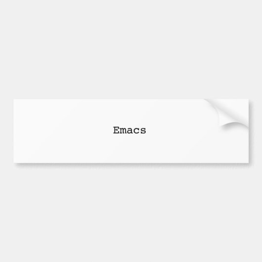 Emacs バンパーステッカー (正面)