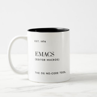 Emacs - OG no-codeツール ツートーンマグカップ