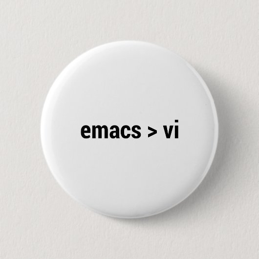 Emacs Than 素晴らし Vi – コードエディタFlame War - Bl 缶バッジ (正面)