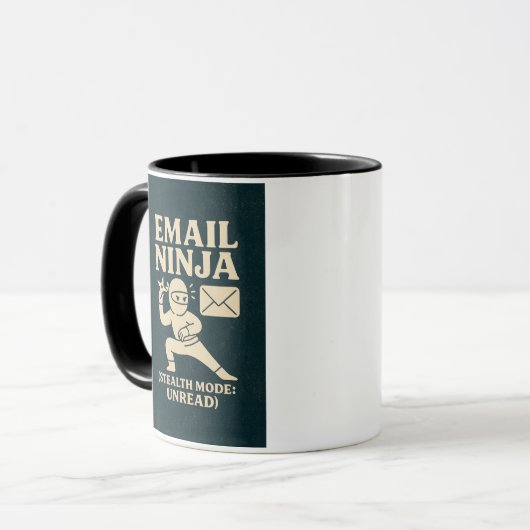 Email Ninja Coffee Mug マグカップ (正面左)
