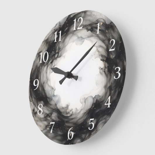 Emanation — Fluid Ink-Wash ラージ壁時計 (傾斜)