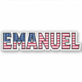 Emanuel Name Vorname USA Sticker Stickerset シール (正面)