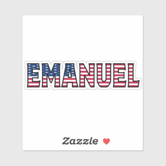 Emanuel Name Vorname USA Sticker Stickerset シール (シート)