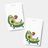 Embarazo aguacate バッジ (表裏)