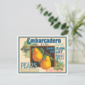 EmbarcaderoブランドヴィンテージCrateラベル ポストカード (スタンド正面)