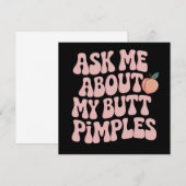 Embarrassing Funny Inappropriate Butt Pimples Meme 招待状 (正面/裏面)