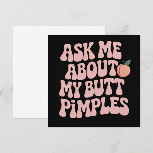 Embarrassing Funny Inappropriate Butt Pimples Meme 招待状 (正面/裏面)